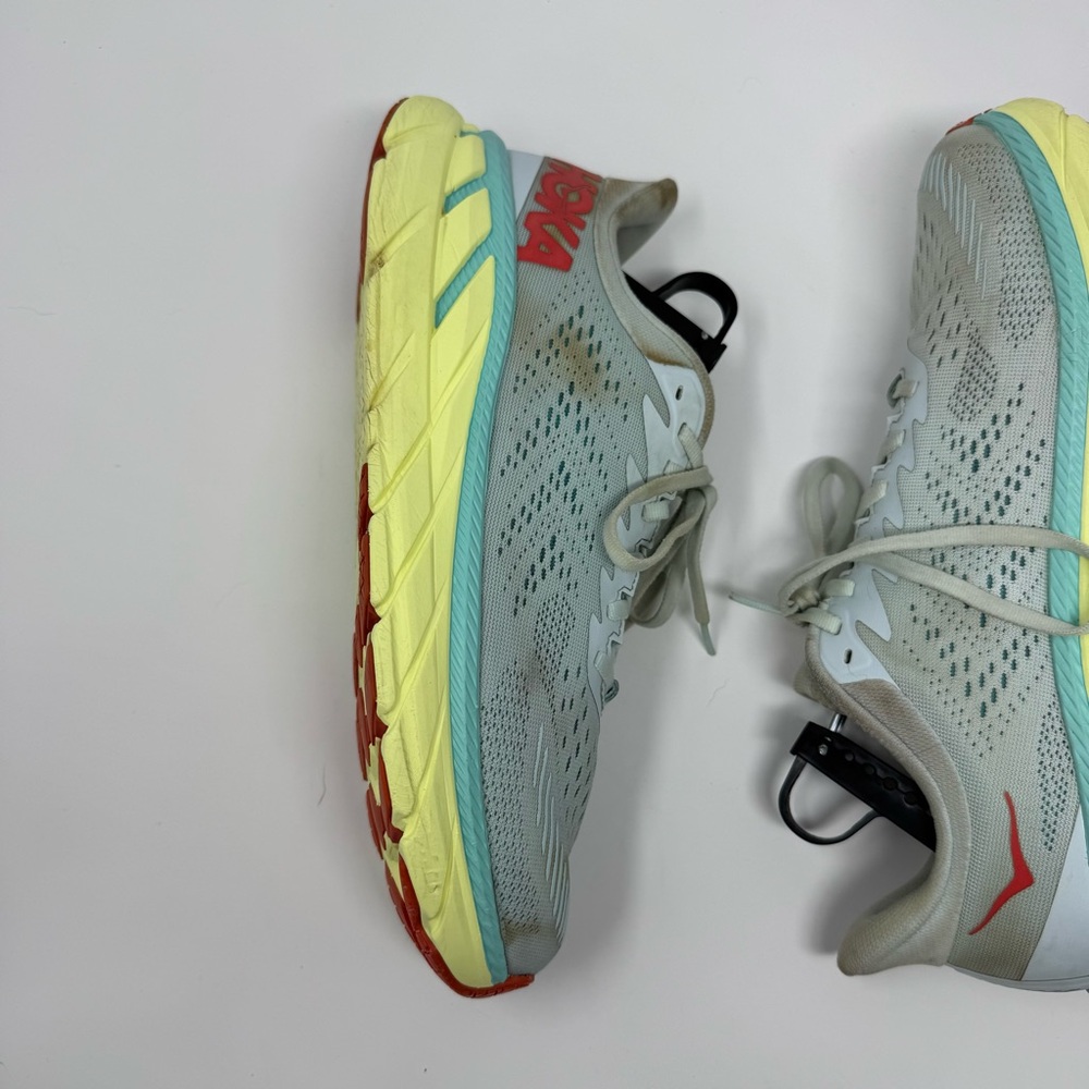 Hoka One One Clifton 7 Morning Mist Hot Coral Women Shoes 1110509 MMHC Size 10.5 - Picture 5 of 14